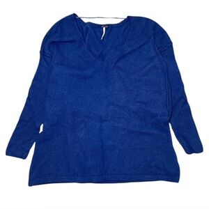Free People Wool and Yak Dark Blue Sweater